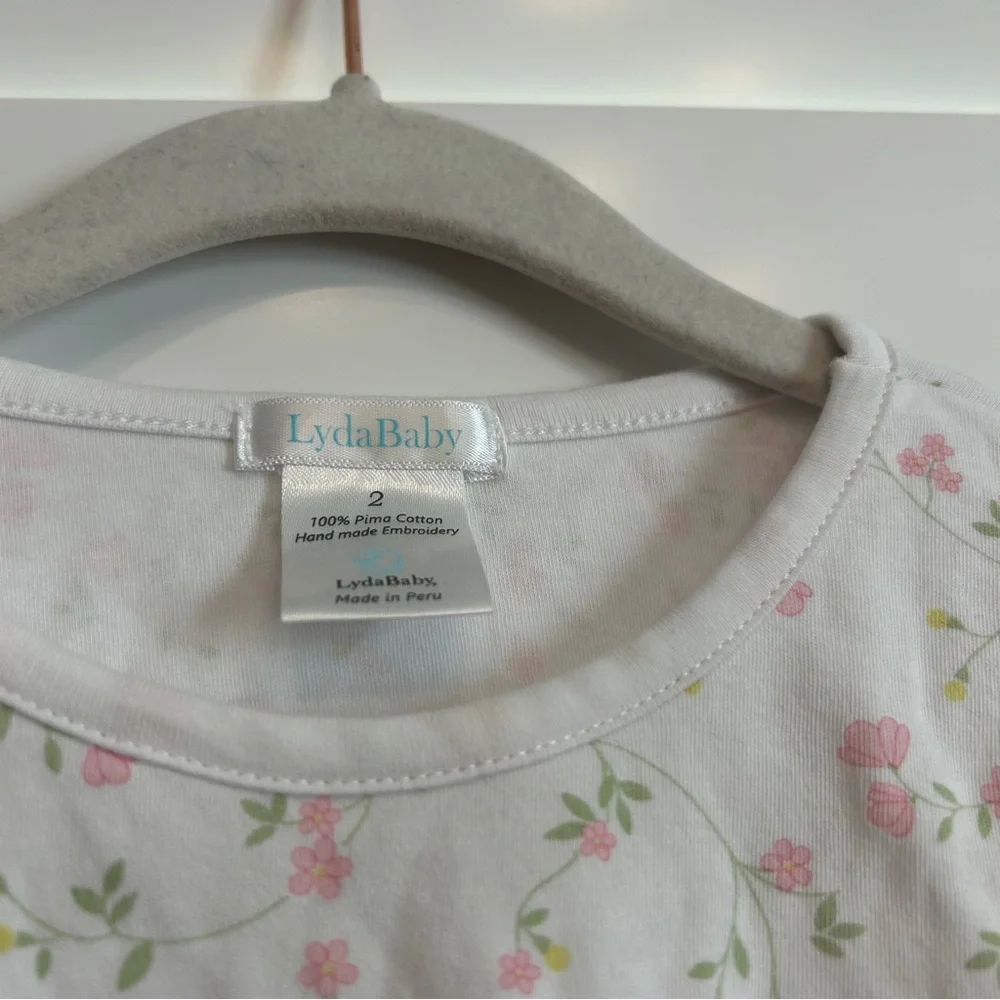 Lyda Baby Floral Print Nightgown White Pink size 2T